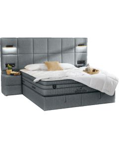 Тапицирана спалня с матрак COMFORT 180 x 200 - тъмно сив 14