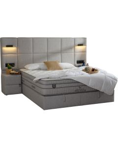 Тапицирана спалня с матрак COMFORT 180 x 200 - сив 02