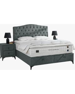 Тапицирана спалня с матрак COOL WOOL 160 x 200 - сив 12