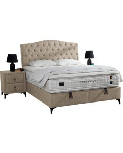 Тапицирана спалня с матрак COOL WOOL 160 x 200 - бежов 3