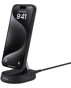 Регулируемо безжично зарядно устройство Belkin BOOST CHARGE™ PRO Qi2 15w, Черен