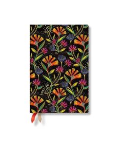 Paperblanks Планер Wild Flowers, Mini, хоризонтален, твърда корица, 104 листа, за 2025-2026 година