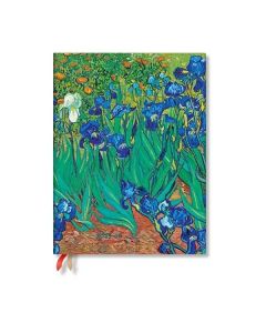 Paperblanks Планер Van Gogh's Irises, Ultra, вертикален, твърда корица, 104 листа, за 2025-2026 година