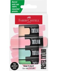 Faber-Castell Текст маркер TXTLNR, мини, пастелен, 4 цвята