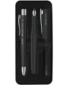 Писалка и химикалка Faber-Castell Poly, B, черни
