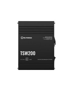 TELTONIKA NETWORKS TSW200, PoE+, 240 W, 8 x 1000Base-T RJ-45 30 W, 2 x LAN SFP, неуправляем, монтаж на DIN шина, черен
