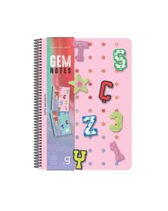 Gipta Тетрадка Gem Notes, A4, бяла хартия, на квадратчета, PP корица, със спирала, 80 листа