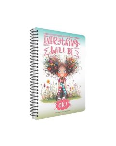 Gipta Тетрадка Everything, A4, бяла хартия, широки редове, PP корица, със спирала, 80 листа