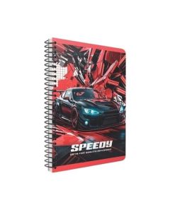 Gipta Тетрадка Speedy, A4, бяла хартия, на квадратчета, PP корица, със спирала, 80 листа