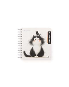 Gipta Тетрадка Good Notes, 16 x 16 cm, кремава хартия, широки редове, твърда корица, със спирала, 80 листа