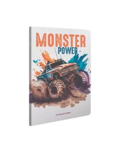Gipta Тетрадка Monster, A4, бяла хартия, широки редове, картонена корица, 60 листа