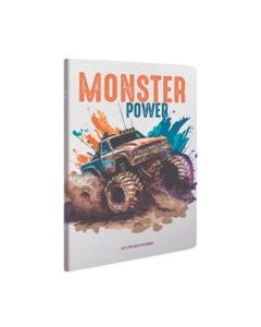 Gipta Тетрадка Monster, A4, бяла хартия, на квадратчета, картонена корица, 60 листа