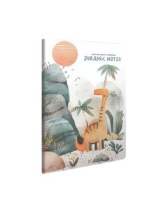 Gipta Тетрадка Jurassic Notes, A4, бяла хартия, широки редове, картонена корица, 60 листа