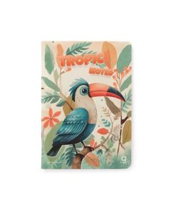 Gipta Тетрадка Tropic Notes, A4, бяла хартия, широки редове, картонена корица, 60 листа