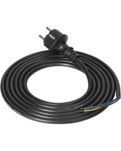 Кабел с щепсел 3x1.5mm2 3m IP44 Черен - Orno OR-AE-13285/3M