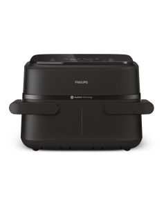PHILIPS Airfryer Series 1000, 7.1 литра, RapidAir, LED дисплей, двойна кошница, черен