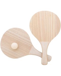 Cool Комплект за плажен тенис Boanis, 2 ракети и 1 топка, дървен