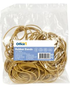 Office 1 Ластици, 90% каучук, 50 g, кафяви