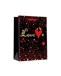 Подаръчна торбичка Love, 26 х 32 х 12 cm, черна