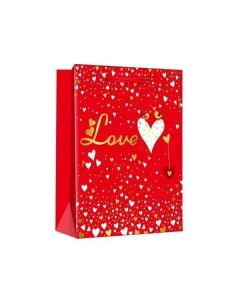 Подаръчна торбичка Love, 26 х 32 х 12 cm, червена