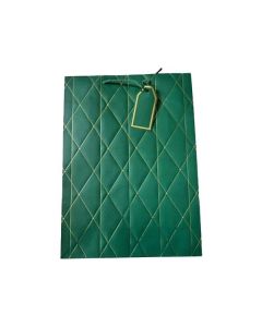 Подаръчна торбичка, каре, 30 х 42 х 12 cm, зелена