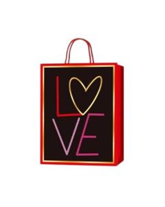 Подаръчна торбичка Love, 18 х 23 х 8 cm, черна