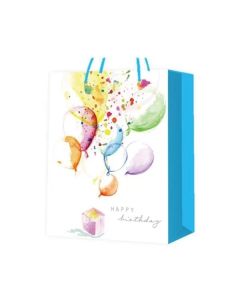 Подаръчна торбичка Happy Birthday, балони, 30 х 41.5 х 12 cm