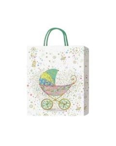 Подаръчна торбичка, количка, за бебе, 31 х 42 х 12 cm