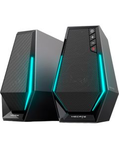 Edifier G1500 2.0 Audio System, BT V5.3, USB, AUX, 2.5-inch Drivers, RGB Lighting, 5W (RMS), Black