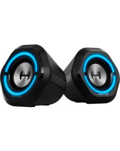 Edifier G1000 2.0 Audio System, BT V5.3, USB, AUX, 2.5-inch Drivers, RGB Lighting, 5W (RMS), Black