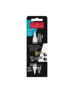 Faber-Castell Акрилен маркер Black Edition, черен и бял