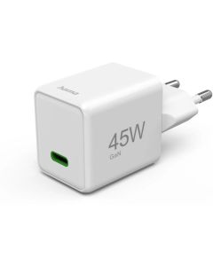 Зарядно устройство HAMA GAN 220V 45W USB-C PD QC 3.0