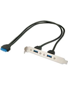 LINDY LNY-33096 :: Планка за USB портове, 2х USB 3.0