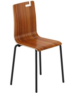 Стол RFG Solo Polywood, 400 х 400 х 810 mm, до 120 kg, тиково дърво, черен метал, сглобена мостра