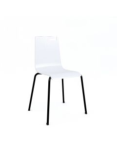Стол RFG Solo Polywood, 400 х 400 х 810 mm, до 120 kg, бял, черен метал, сглобена мостра