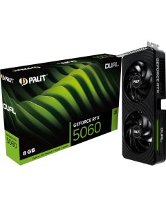 PALIT GeForce RTX 5060 Dual 8GB GDDR7 128 bit, 1x HDMI 2.1b, 3x DP 2.1b, 2 Fan, 1x 8-pin pwr connector, 550W