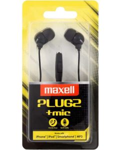 Слушалки  с микрофон MAXELL PLUGZ черна