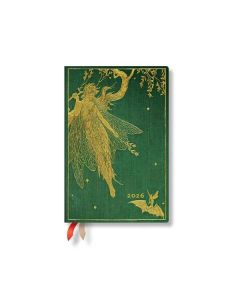 Paperblanks Планер Olive Fairy, Mini, 1 ден на страница, твърда корица, 208 листа, за 2026 година