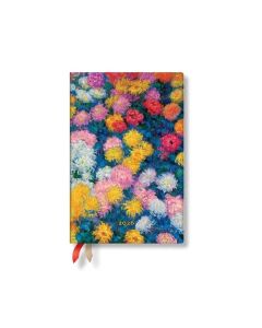 Paperblanks Планер Monet Chrysanthemums, Mini, хоризонтален, твърда корица, 80 листа, за 2026 година