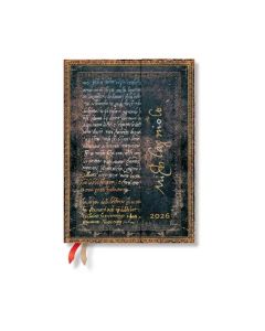 Paperblanks Планер Michelangelo, Midi, хоризонтален, твърда корица, 80 листа, за 2026 година