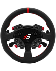 SIMAGIC GTPRO-R Кръгъл волан с GT Pro Hub(K), лостчета за превключване и съединител, кожен, QR70, черен