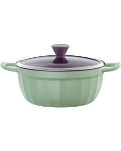 BUYDEEM Cast Aluminium Nonstick Stockpot 4, 5L, model CP152, color Cozy Greenish