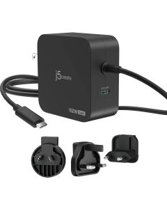 j5create JUP25102V Зарядно 220V-  GaN 102W  USB-C 2порта- за лаптопи, таблети, телефони