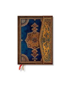 Paperblanks Планер Safavid Indigo, Midi, Verso, твърда корица, 80 листа, за 2026 година