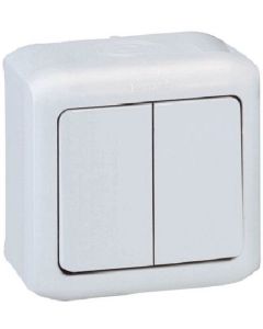 СЕРИЕН КЛЮЧ 10A ЗА ОТКРИТ МОНТАЖ FORIX LEGRAND - СИВ