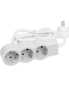 РАЗКЛОНИТЕЛ 3х ШУКО С КАБЕЛ 1,5м LEGRAND -  БЯЛ/СИВ