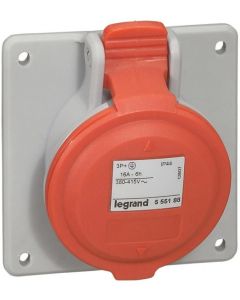 ЗА ТАБЛО IP44 3P+N+E, 16A 380/415V LEGRAND - СИВ/ЧЕРВЕН