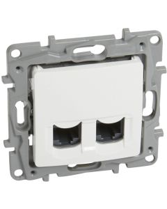 РОЗЕТКА 2xRJ45 UTP КАТЕГОРИЯ 6 NILOE LEGRAND - БЯЛ