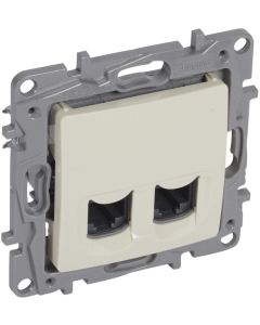 ДВОЙНА РОЗЕТКА 2xRJ45 UTP КАТЕГОРИЯ 6 NILOE LEGRAND - КРЕМ