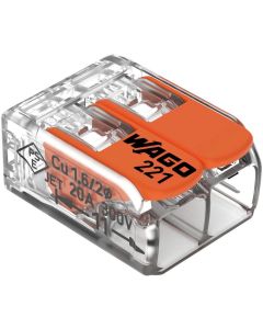 WAGO клема 221-412  2х(0.2 - 4мм2) за многожилен и твърд проводник 